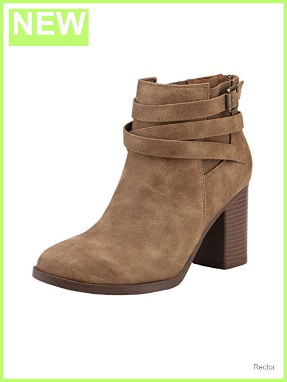 Women's Chunky High Heel Ankle Booties Faux Suede Casual Formal Shoes